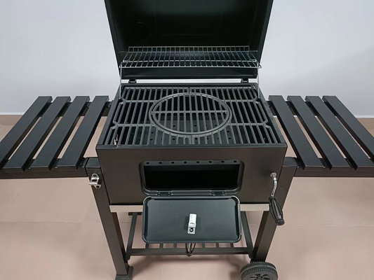 Holzkohle GRILL Grill des Gewichts-40kg 23,7 Zoll-tragbarer kampierender Grill mit Rädern