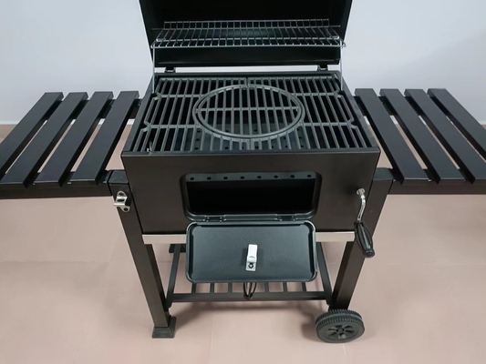Beweglicher faltbarer Grill-Grill der Holzkohlen-24Inch im Freien mit Motor