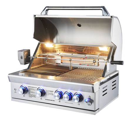 Schwarzes Garten-Gas-Grill Soem des Porzellan-Email-CSA errichtet im Grill-Gas-Grill