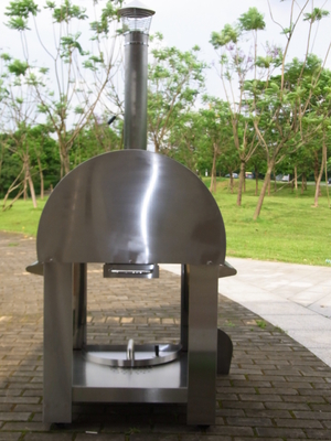 830mm 720mm Edelstahl abgefeuerte Pizza Oven With Trolley