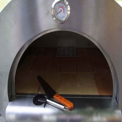 Edelstahl-Ziegelstein-Holz feuerte Pizza Oven Outdoor With Powder Coated Shell ab