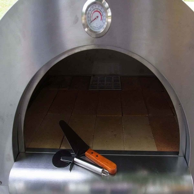 Edelstahl-hölzerner abgefeuerter Pizza-Ofen